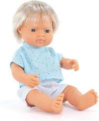 Miniland My Friends and Me Collection Baby Boy Doll with Blonde Hair
