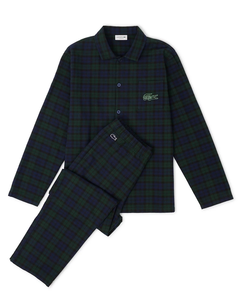Lacoste Men's 2-Piece Flannel Pajama Set