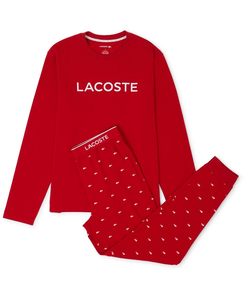 Lacoste Men's 2-Piece Jersey Top and Pajama Set