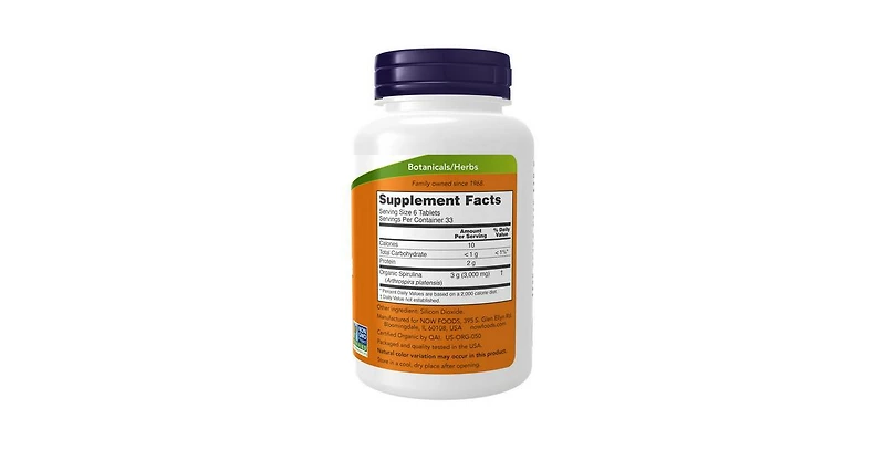 Now Foods Spirulina ,500 mg ,200 Tabs