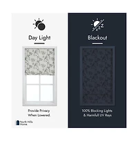 Shadisfy Peacock 100% Blackout Dual Layered Pull-Down Roman Shade for Windows