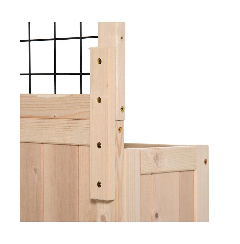 Chic Crate Outsunny 3-Tier Raised Garden Bed with Trellis