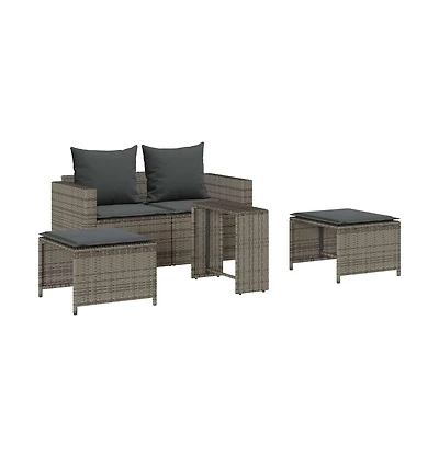 Garden Sofa Set Grey, Dark Grey