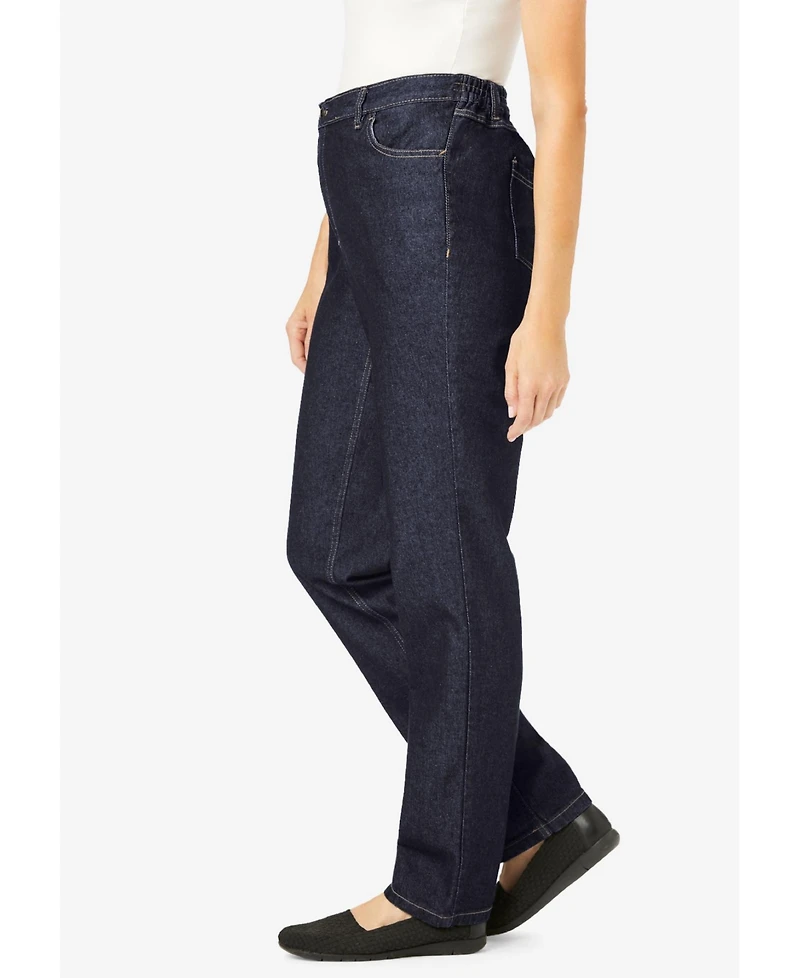 Woman Within Women's Perfect Cotton Back Elastic Denim Jean