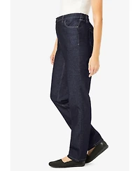 Woman Within Women's Perfect Cotton Back Elastic Denim Jean