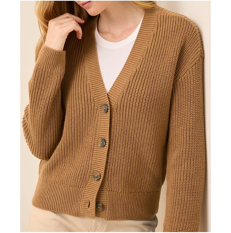 Pact Luxe Knit Cropped Cardigan