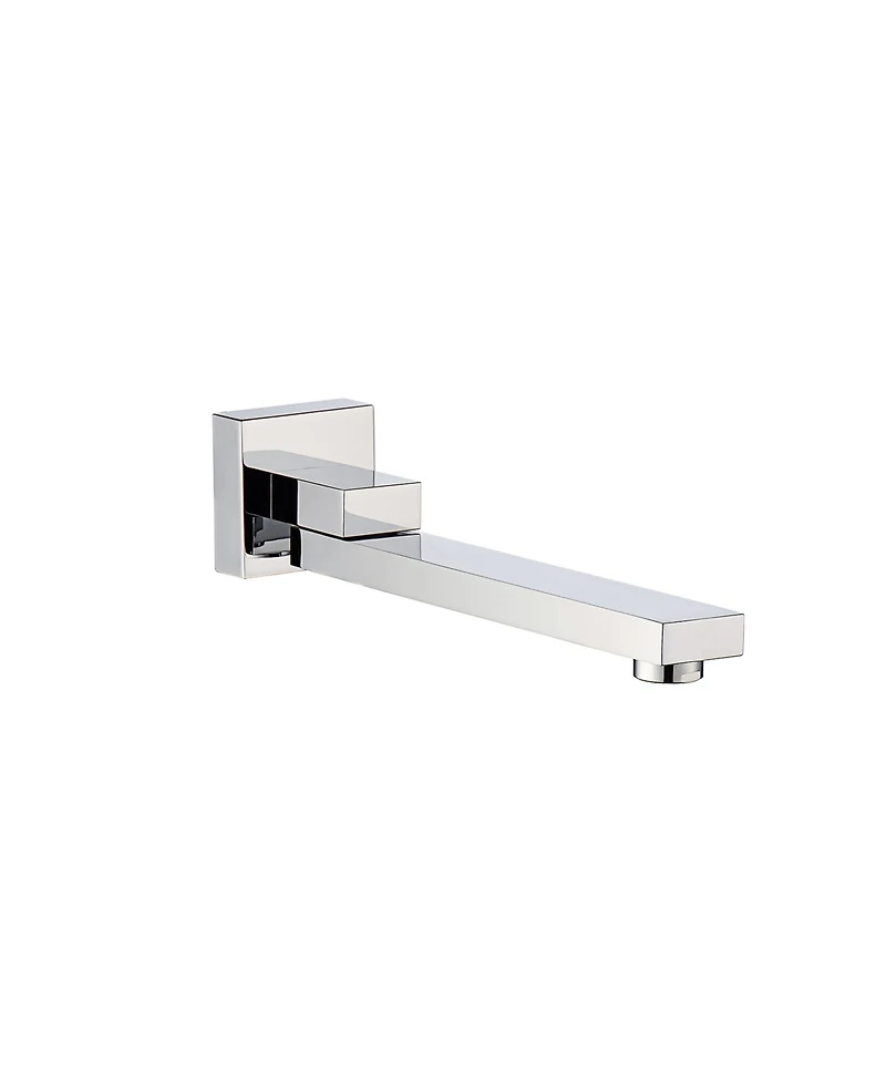 Rainsken Wall mounted shower system combo with hand shower, 12 inch shower head and tub spout, Silver