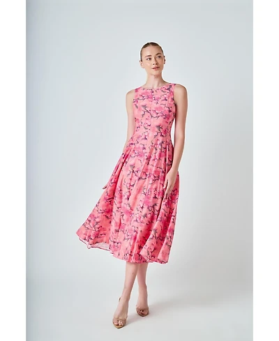 Endless Rose Women's Floral Print Midi Dress
