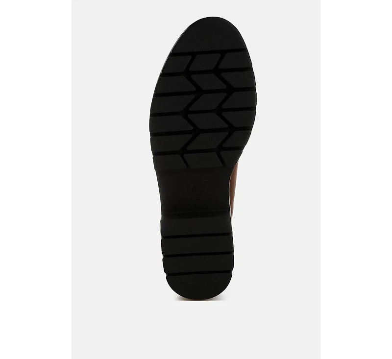 Jacop Micro Suede Metal Chain Link Loafers