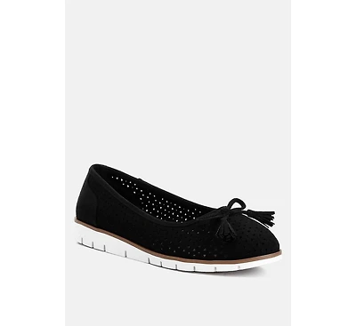 London RagPacer Perforated Leather Ballerinas Women