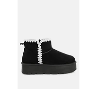 London Rag Rochas Scalloped Detail Snow Boots Women