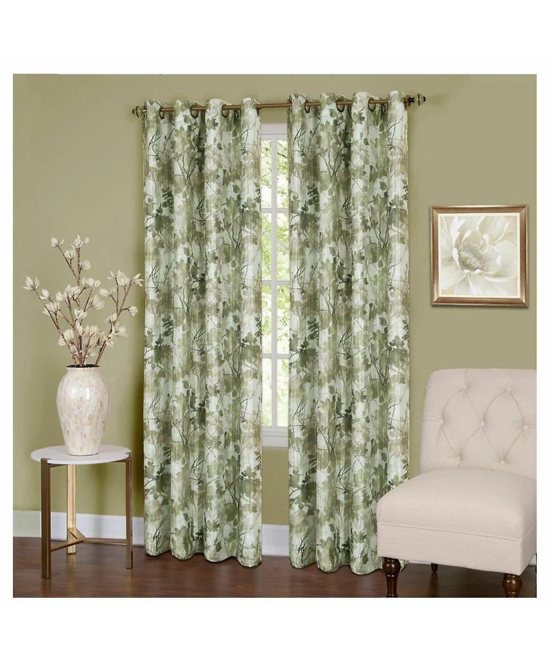 Kate Aurora Country Living 100% Thermal Lined Grommet Top Floral Room Darkening Curtains