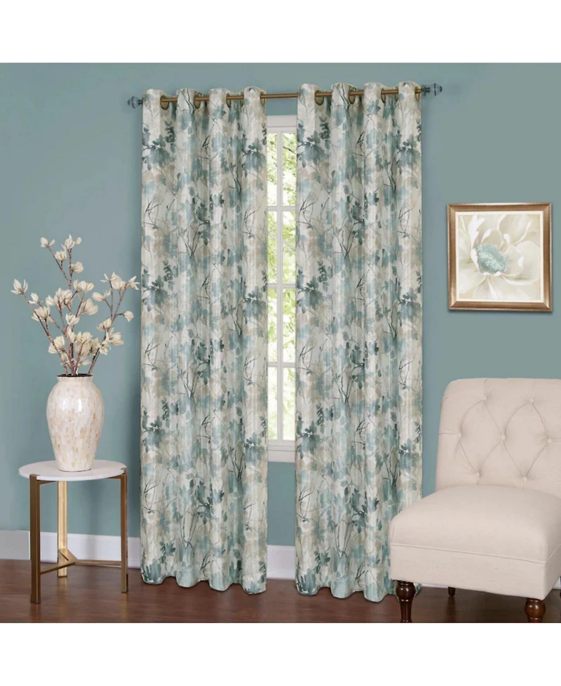 Kate Aurora Country Living 100% Thermal Lined Grommet Top Floral Room Darkening Curtains