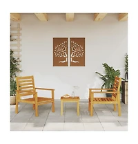 Sofa Chair Natural Wood Solid Acacia Wood Standard Durable