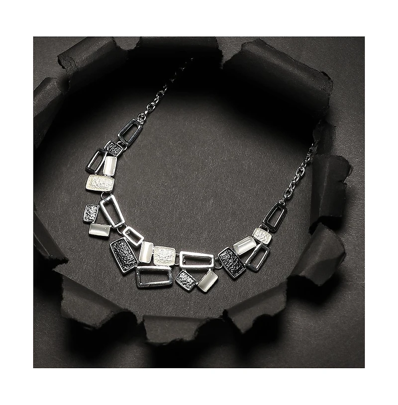 Sohi Dented Geometrical Statement Necklace
