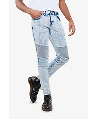 Xray Men's Skinny Fit Stretch Moto Jeans