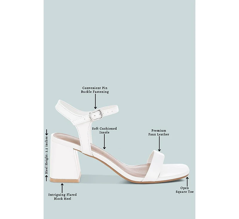 Kazara Faux Leather Block Heels Women