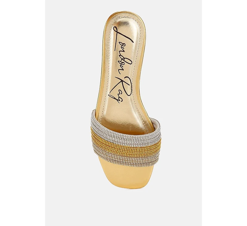 Chrisy Rhinestone Strap Slip On WomenFlats Women