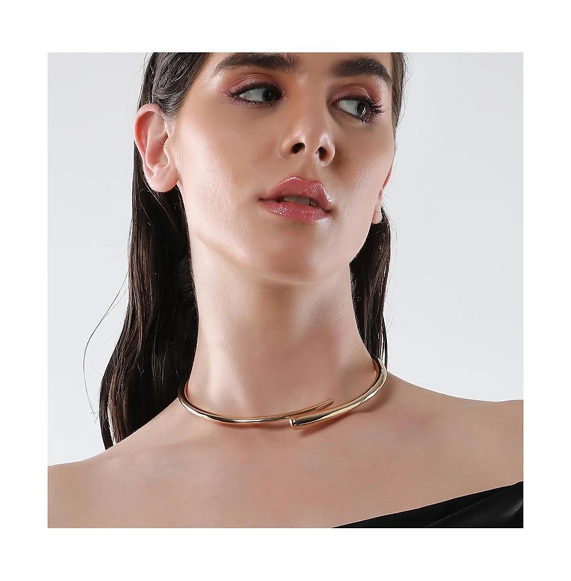 Sohi Women's The Stroke Torque Necklace