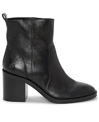 Lucky Brand Women's Alivia Almond Toe Stacked Heel Booties