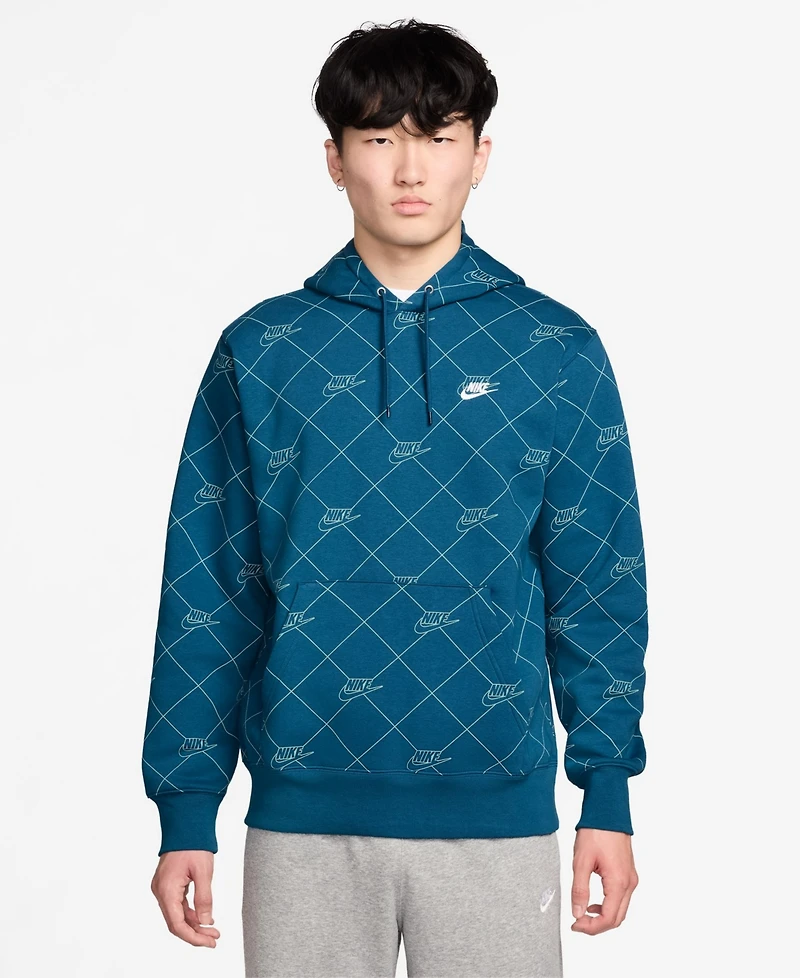 Nike Men's Sportswear Club Fleece Pullover Printed Hoodie