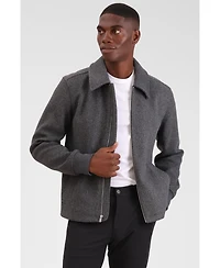Bagatelle Homme Men's Faux Wool Zip-Front Jacket