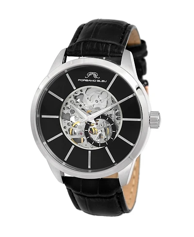 Porsamo Bleu Men's Cassius Automatic Genuine Leather Band Watch 801CCAL