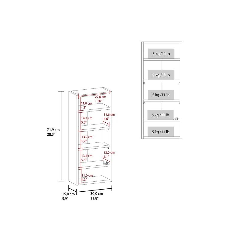 Chic Crate-Pine-Like Medicine Cabinet Mirrored Door & Open Storage | White