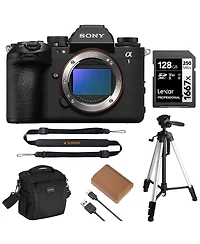 Sony a1 Ii Mirrorless Camera Bundle, 128GB Uhs-ii Sd Card, Extra Battery, 58" Tripod, Sling Strap, Shoulder Bag