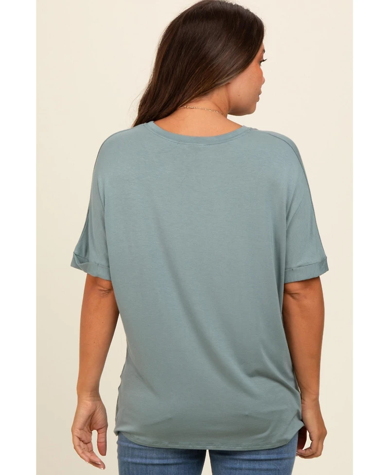 Pinkblush Maternity Light Olive Relaxed Fit T-Shirt