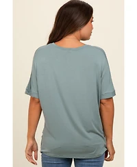Pinkblush Maternity Light Olive Relaxed Fit T-Shirt
