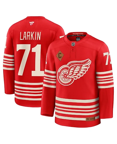 Fanatics Men's Dylan Larkin Red Detroit Wings Centennial Premium Jersey