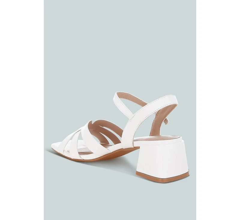 London Rag Eliska Strappy Square Toe Block Heels Women