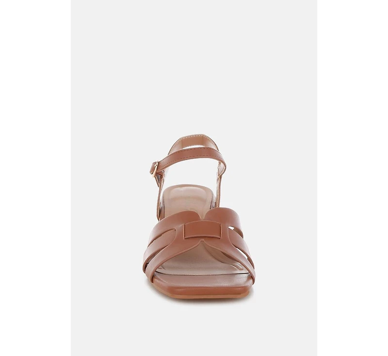 London Rag Eliska Strappy Square Toe Block Heels Women