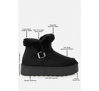 London Rag Linka Pin Buckle Detail Snow Boots Women