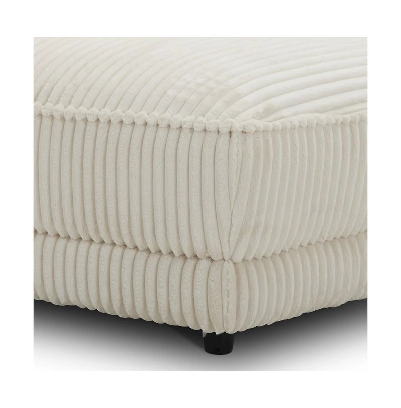 Parker Living Utopia - Mega Ivory Ottoman with Casters