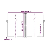 vidaXL Retractable Side Awning Anthracite