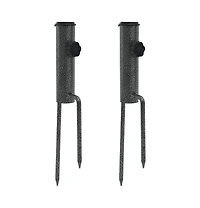 vidaXL Parasol Stands with Spikes 2 pcs 3.5"x13.8" Galvanized Steel