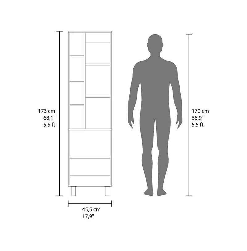 We Have Furniture Delta Storage Cabinet, Bathroom, White