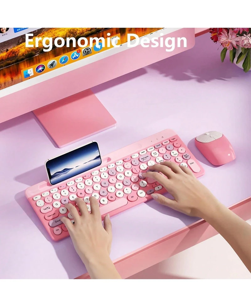 risokeys Retro Wireless Keyboard Mouse Combo