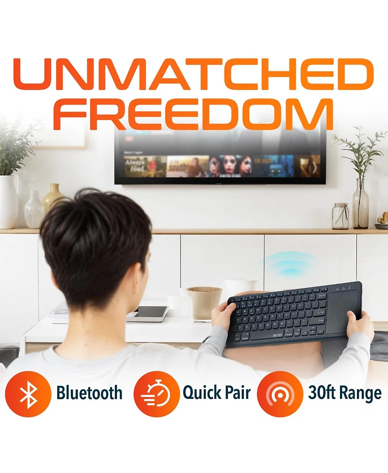 Delton N60 Mini Bluetooth Wireless Keyboard, Touchpad (DKMIN60-wb)
