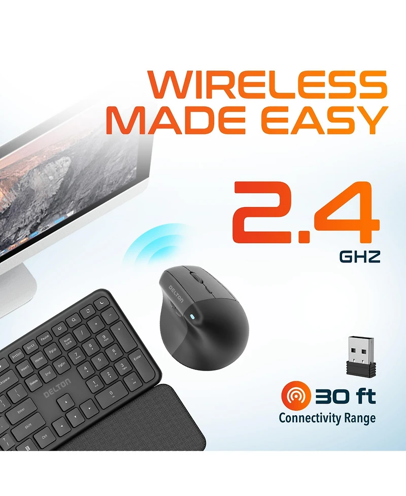 Delton S38 Wireless Ergonomic Mouse