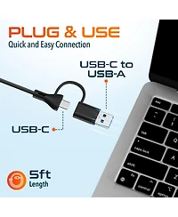 Delton P150 Clip-On Usb-a Type C Computer Adapter