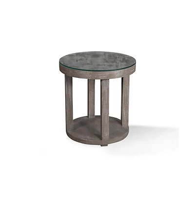 Parker House Furniture Parker House Crossings Serengeti Round Glass Top End Table