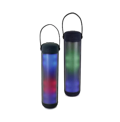 Riptunes 2 Pack Mini Tower Speaker w/ Asmospheric Light, and Bluetoooth