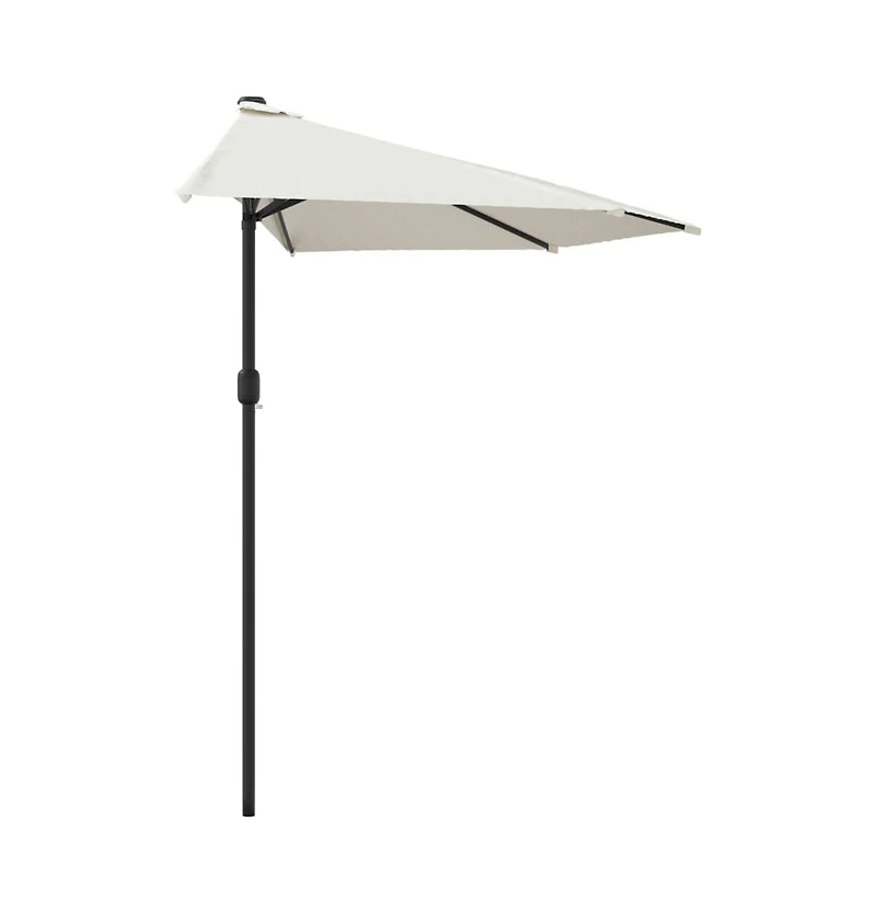 vidaXL Garden Parasol Sand Polyester, Aluminum, Steel 118.1 x 61.0 in