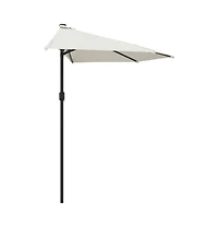 vidaXL Garden Parasol Sand Polyester, Aluminum, Steel 118.1 x 61.0 in