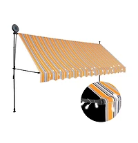 vidaXL Retractable Awning Yellow and Blue