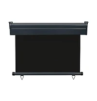 vidaXL Balcony Side Awning Black Steel, Aluminum, Polyester 41.3 x 98.4 in