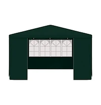 vidaXL Party Tent Green Polyethylene, Steel Large Collapsible